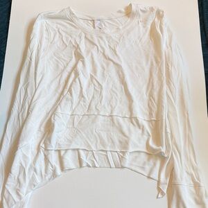 Women's White Long Sleeve Top